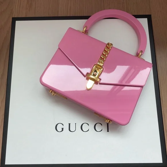 Gucci Limited Edition Sylvie 1969 Plexiglass Mini Bag w/ gold hardware and chain - Picture 16 of 16